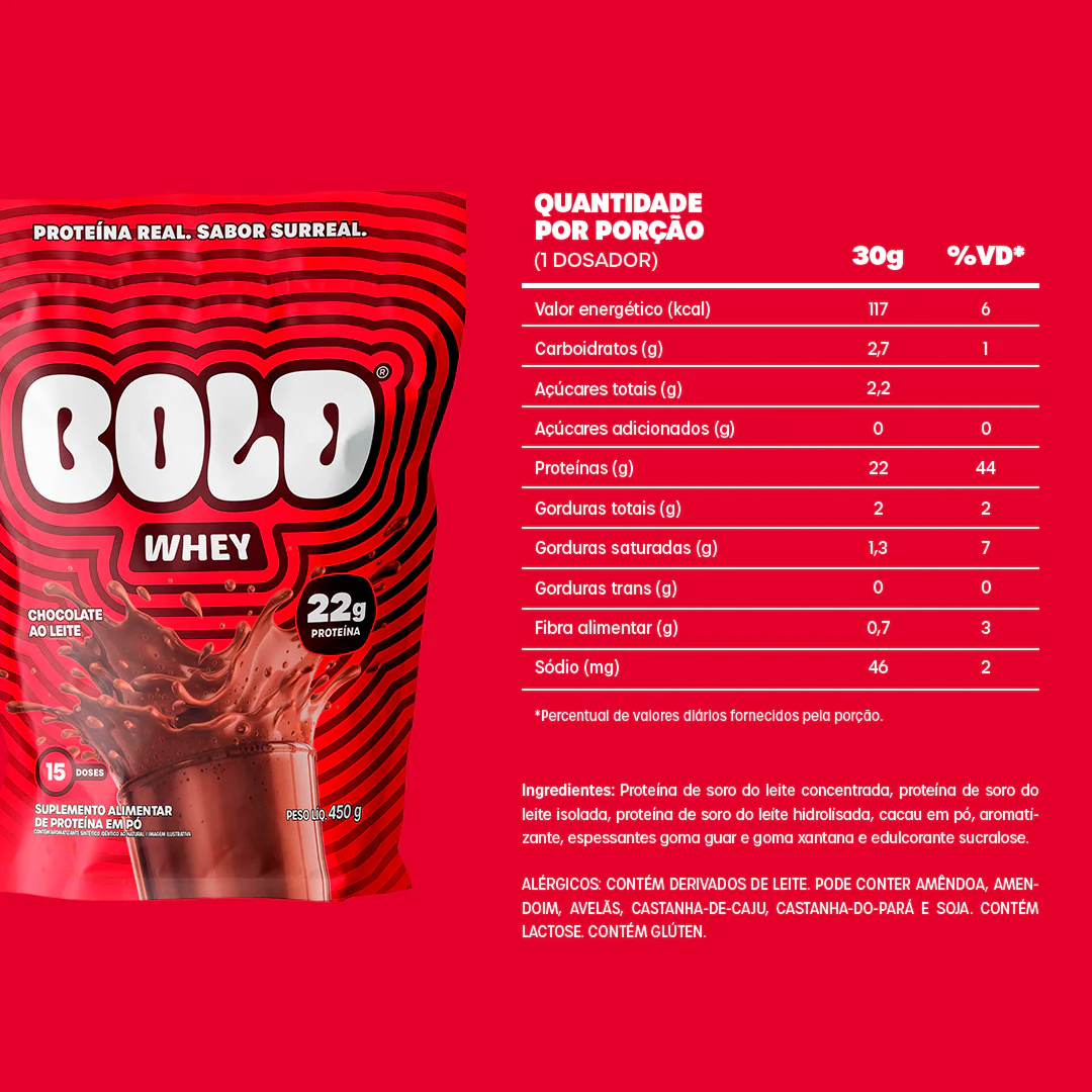 BOLD WHEY CHOCOLATE AO LEITE (450g) - Image 4