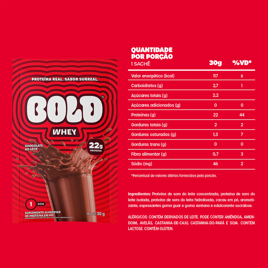 KIT 10 SACHÊS BOLD WHEY CHOCOLATE AO LEITE (30g/Un) - Image 4