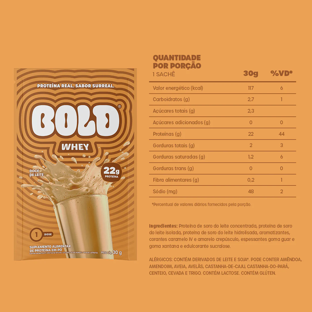 KIT 10 SACHÊS BOLD WHEY DOCE DE LEITE (30g/Un) - Image 4