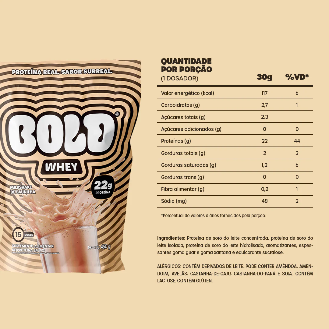 BOLD WHEY MILKSHAKE DE BAUNILHA (450g) - Image 4