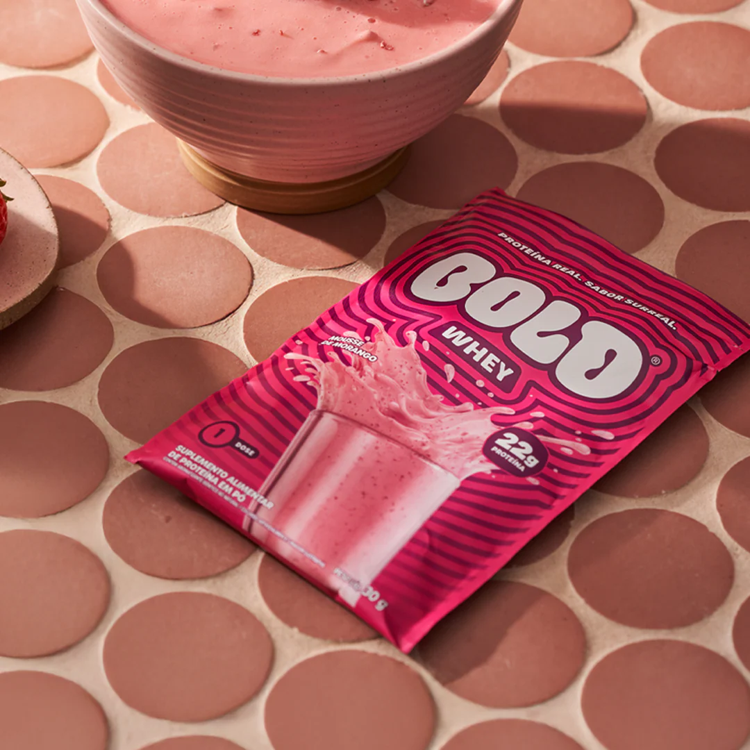 KIT 10 SACHÊS BOLD WHEY MOUSSE DE MORANGO (30g/Un) - Image 3